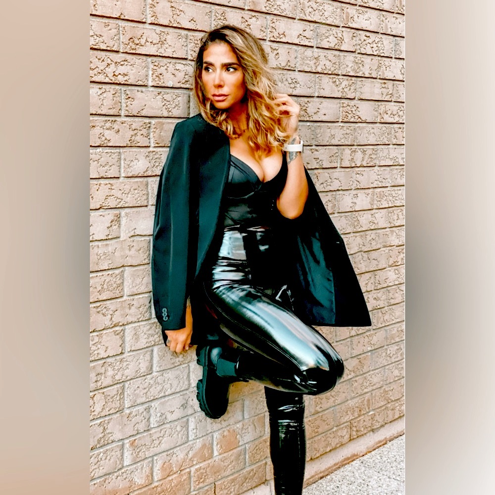 Faux Patent Leather Leggings